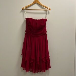 red flowy dress